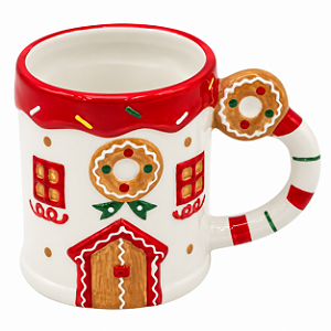 Caneca Natalina Festa Ginger 9cm 1UN MP944