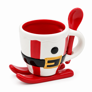 Caneca Natalina Soldadinho Quebra-Nozes C/Colher 7cm 1UN MP2523 Tok Da Casa