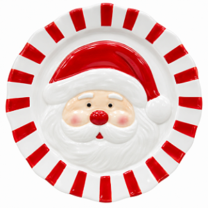 Prato Natalino De Sobremesa Papai Noel MP2360 20cm Tok Da Casa