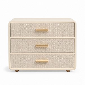 Porta Joias Em MDF Com Revestimento Em Linho 3 Gavetas 19,5x25cm 24232 Mart