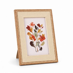 Porta Retrato 10x15cm Em Poliestireno E Vidro Bege 20,5x15,5cm 23642 Mart
