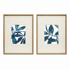 Quadro Decorativo Em MDF E Vidro 40x30cm 23877 2Pc Mart