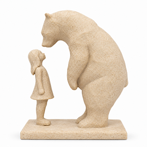 Escultura Urso Laços de Afeto Em Poliresina 29x20cm 23674 Mart