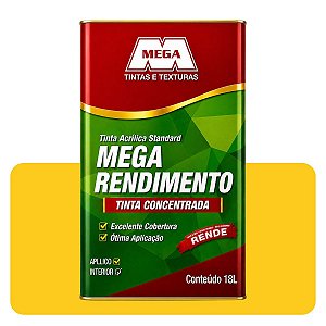 Tinta Mega Rendimento Amarelo Sol 18LTinta Standard