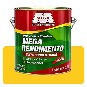 Tinta Mega Rendimento Amarelo Sol 3,6L Tinta Standard