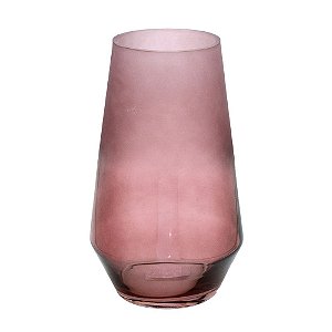 Vaso Decorativo em Vidro Rosê 29,5cm Btc