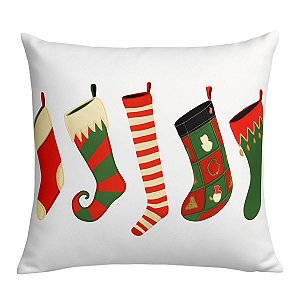 Almofada Natalina Meias de Noel 45x45 300-31 Decortextil