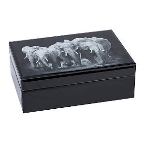 Caixa Decorativa Preta Elefante