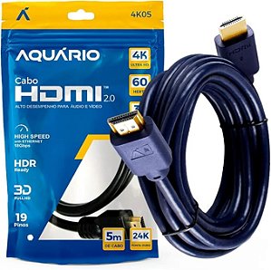 Cabo HDMI  5 M 4k 3d High speed
