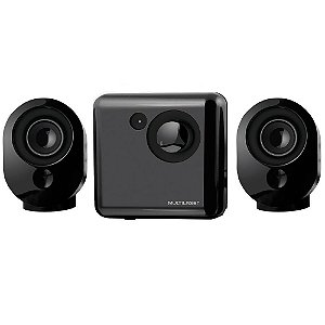 Caixa de Som 2.1 Multi Subwoofer 15W RMS USB Preto/Grafite SP166