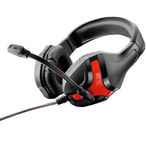 Headset Gamer Warrior Harve P2 Stereo Preto/Vermelho - PH101