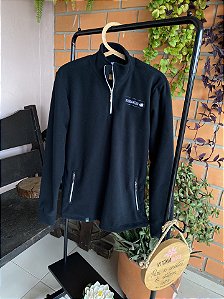 Blusa fleece meio zíper unissex