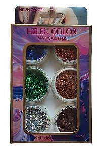 Glitter Flocado com 6 Unidades - Hêlen Color