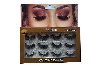 6 Pares de Cílios Postiços 6D Mink 1226A - New Show
