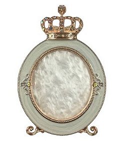 Enfeite Oval com Coroa para Fotos Sortido (FJ26338)