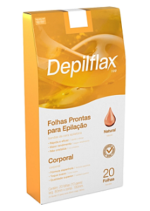 Folhas Prontas para Depilação CORPORAL NATURAL - Depilflax