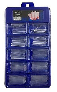 Tips Bailarina Extra Longa TRANSPARENTE com 100 Unidades - SIOUX