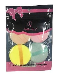 Kit com 4 Esponjas Redondas KIT475 - Hello Mini