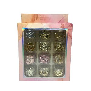 Kit com 12 Folhas de Ouro - Bella Rosa