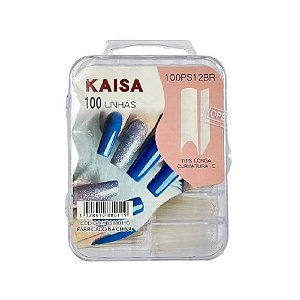 Tips Curvatura C Longa Transparente com 100 Unidades - Kaisa