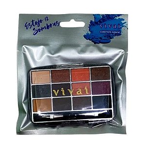 Estojo com 12 Sombras Matte e Metálico - Vivai