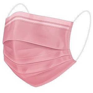Pacote com 12 Máscaras Descartáveis Rosa - NTFlex
