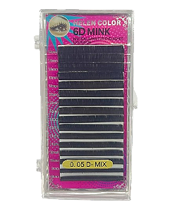 Cílios Fio a Fio 6D Mink 0.05D Mix (HJM-14-005) - Hêlen Color