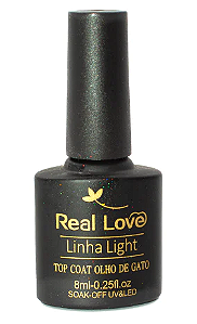 Top Coat Olho de Gato Linha Light 8ml - Real Love