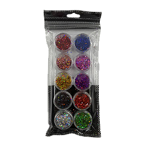 Kit de Glitter Flocado com 10 Unidades