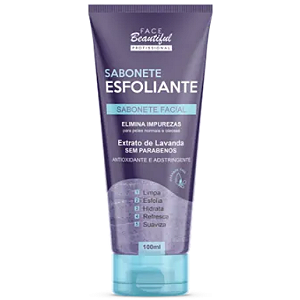 Sabonete Facial Esfoliante Extrato de Lavanda - Face Beautiful