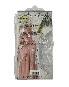 Tips Vamp Curta Transparente com 100 Unidades - Nail Salon