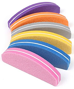 Pacote 12 Mini Lixas Buffer Boomerang 100/180 Colorida (3010)
