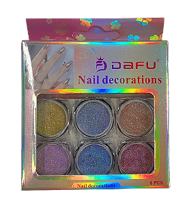 Glitter Fino com 6 Unidades Sortidas - Dafu