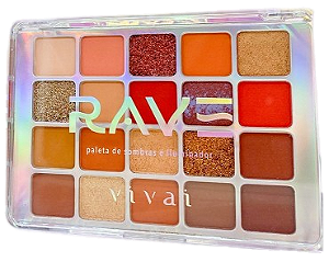 Paleta de Sombras e Iluminador Rave - Vivai