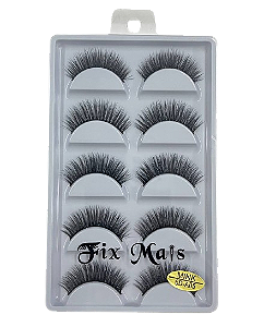 5 Pares de Cílios Postiços 6D Mink A05 - Fix Mais