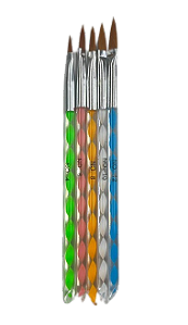 Kit com 5 Pincéis para Unhas Acrílico