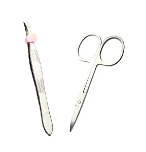 Kit de Tesoura + Pinça de Sobrancelha - Aoyasiyue