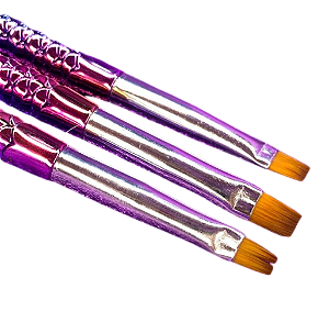 Kit com 3 Pincéis Língua de Gato Sereia