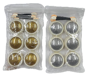 Kit com 6 Unidades de Pó Cromo Sortido