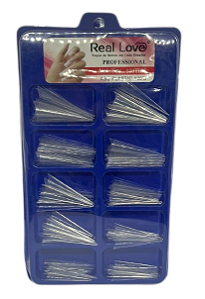 Tips Vamp Transparente com 100 Unidades - Real Love