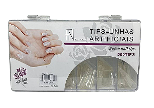 Tips Vamp Extra Longa Transparente com 500 Unidades - FN Fan Nails