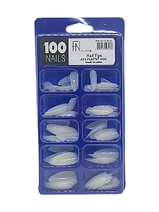 Unha Postiça Almond Leitosa com 100 Unidades - FN Fan Nails