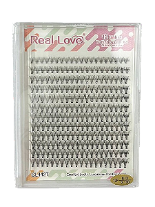 Cartela de Cílios Tufo sem Nó 12P 0.10D Mix (CL4427) - Real Love