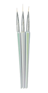 Kit com 3 Pincéis Desenho Branco - Hêlen Color