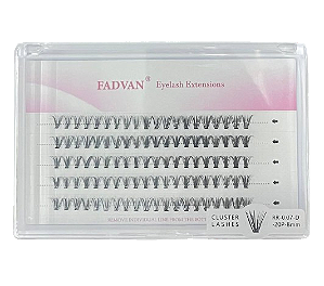 Cílios Tufo sem Nó Cluster Lashes RR 20P 0.07D Unitário 8mm - Fadvan