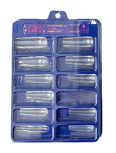 Unha Postiça Quadrada Extra Longa Transparente com 120 Unidades A-0818 - Girl Fatale
