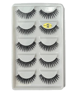 5 Pares de Cílios Postiços 6D 02
