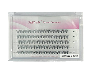 Cílios Tufo sem Nó 20P 0.07D Unitário 10mm - Fadvan