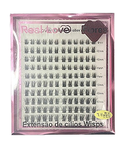 Cartela de Cílios Tufo sem Nó TL16 0.07D Mix Wisps  - Real Love