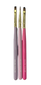 Kit com 3 Pincéis para Unhas - Hêlen Color